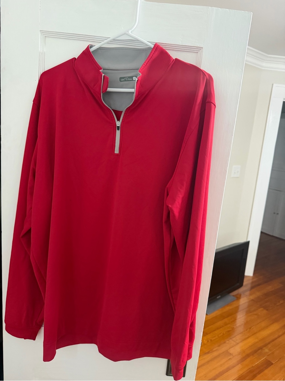 Red Quarter-Zip Sweater - Genteal